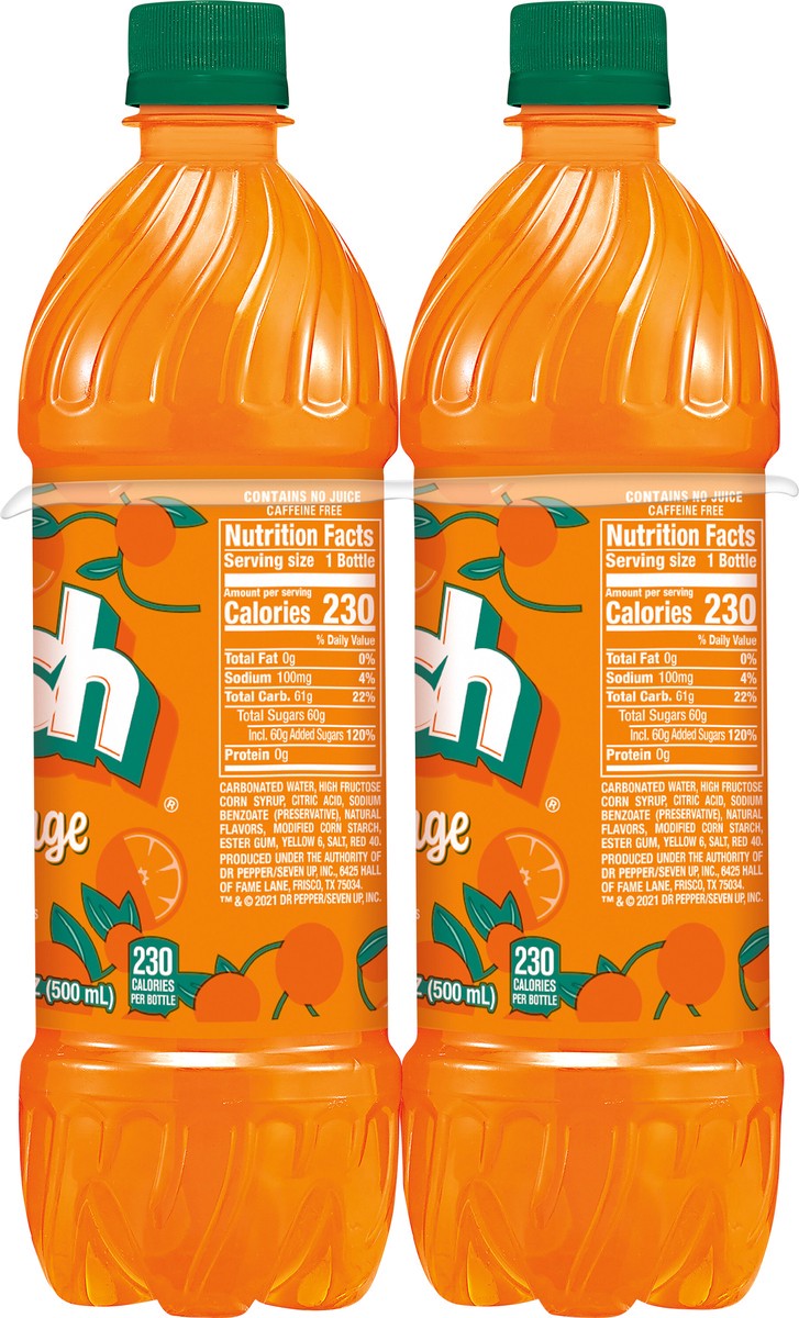 slide 2 of 7, Crush Orange Soda, .5 L bottles, 6 pack, 6 ct; 16.9 fl oz