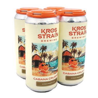 slide 1 of 1, Kros Strain Brewing Cabana Crushed Citrus Wheat Lager, 4 ct