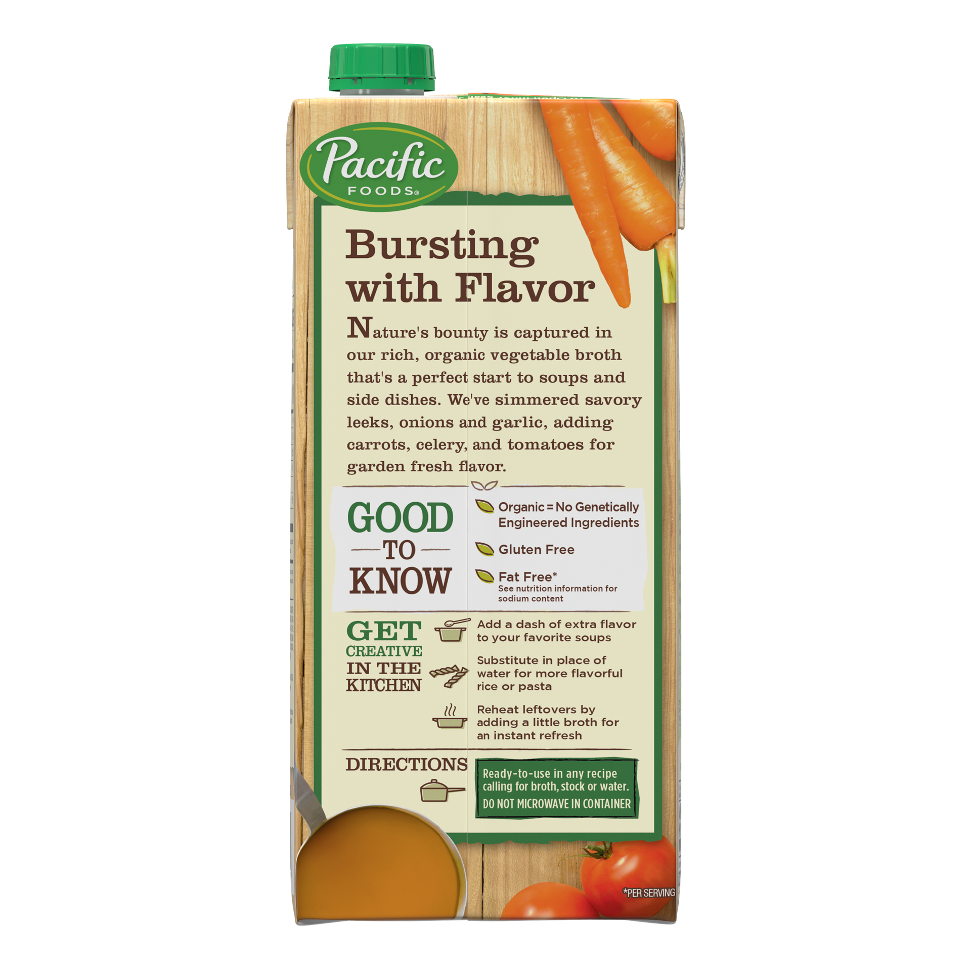 slide 2 of 5, Pacific Foods Organic Vegetable Broth, Plant Based, 32 oz Carton, 32 oz