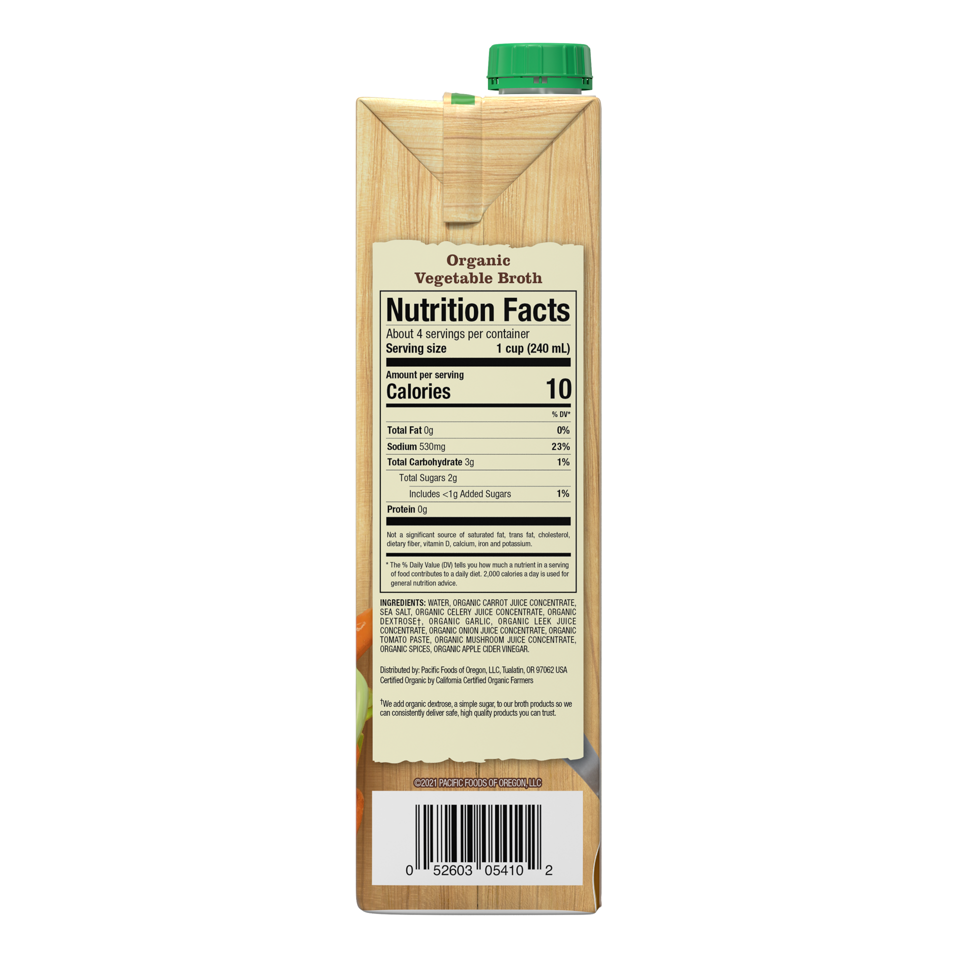 slide 4 of 5, Pacific Foods Organic Vegetable Broth, Plant Based, 32 oz Carton, 32 oz