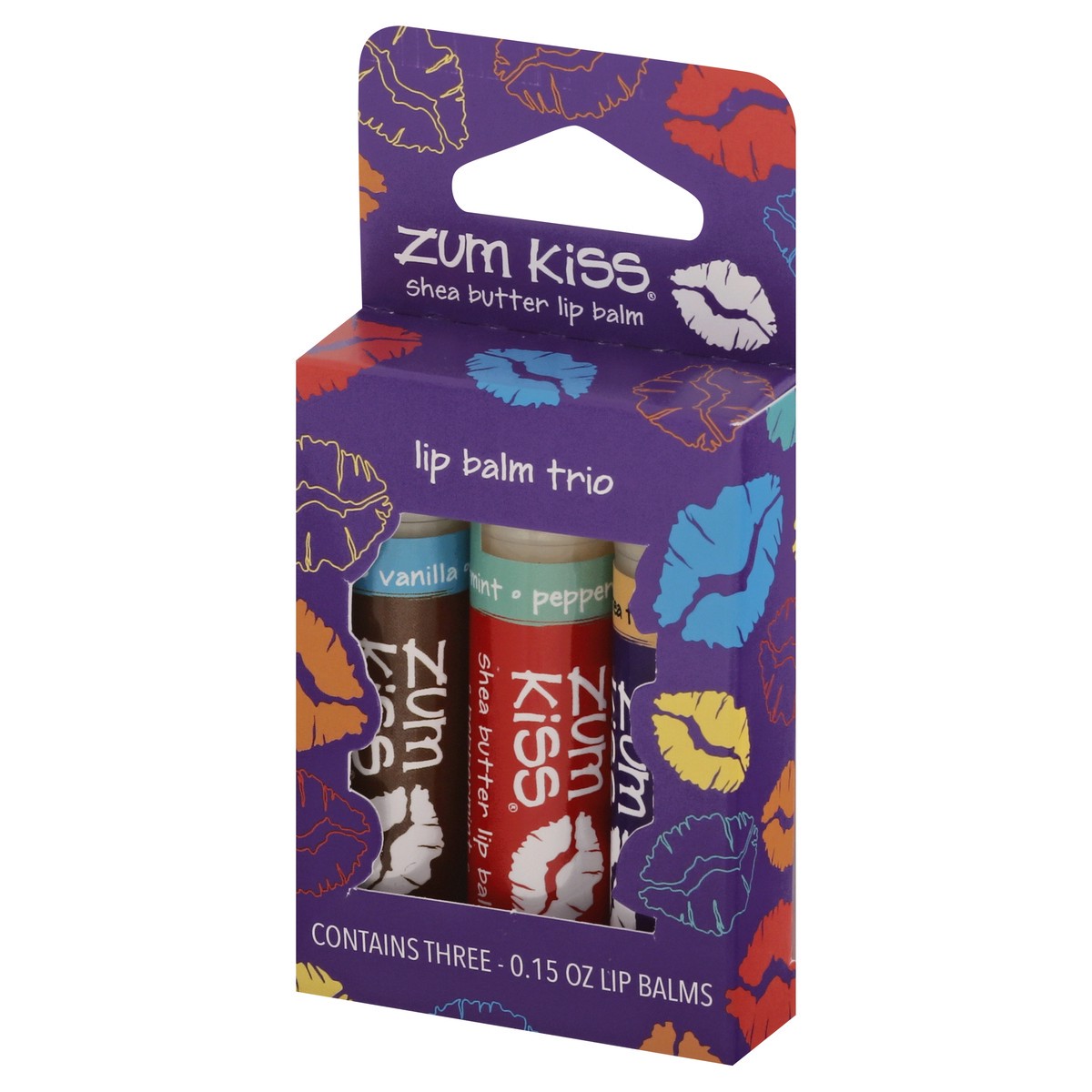 slide 2 of 11, Zum Kiss Shea Butter Lip Balm Trio 3 ea, 3 ct