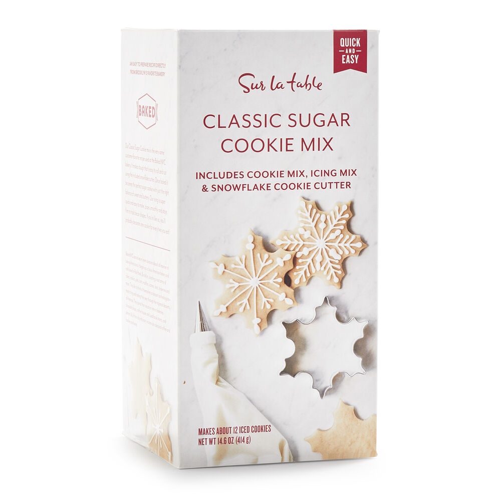 slide 1 of 1, Sur La Table Classic Sugar Cookie Mix with Icing Mix & Snowflake Cookie Cutter, 1 ct