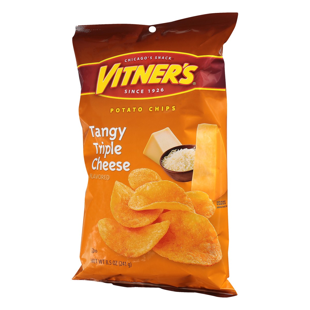 slide 8 of 9, Vitner's Tangy Triple Cheese Flavored Potato Chips 8.5 oz, 8.5 oz