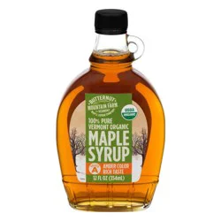 Butternut Mountain Farm Organic Amber Color 100% Pure Vermont Maple Syrup
