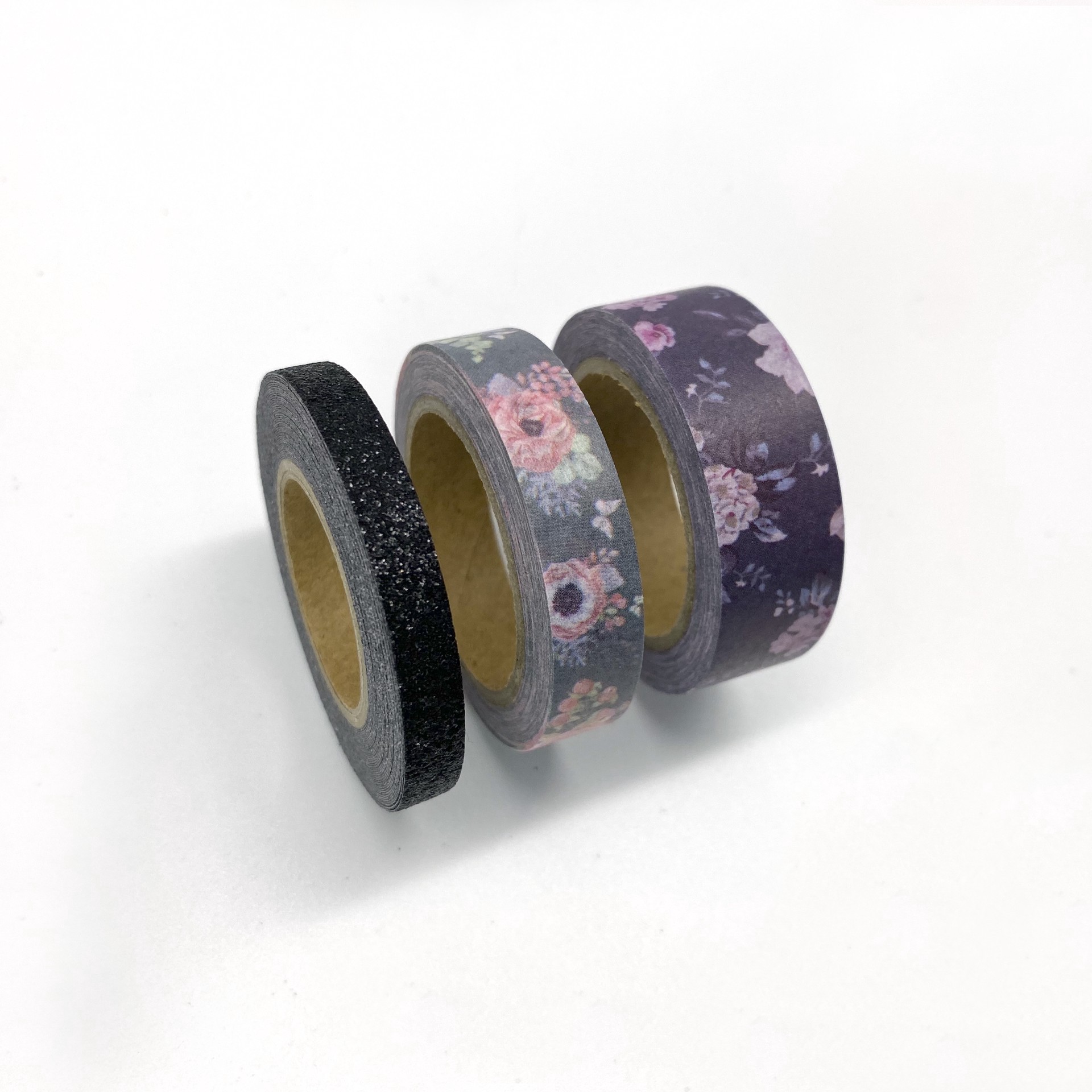 slide 5 of 5, Dark Floral Washi Tape Set By Recollections, 3 ct