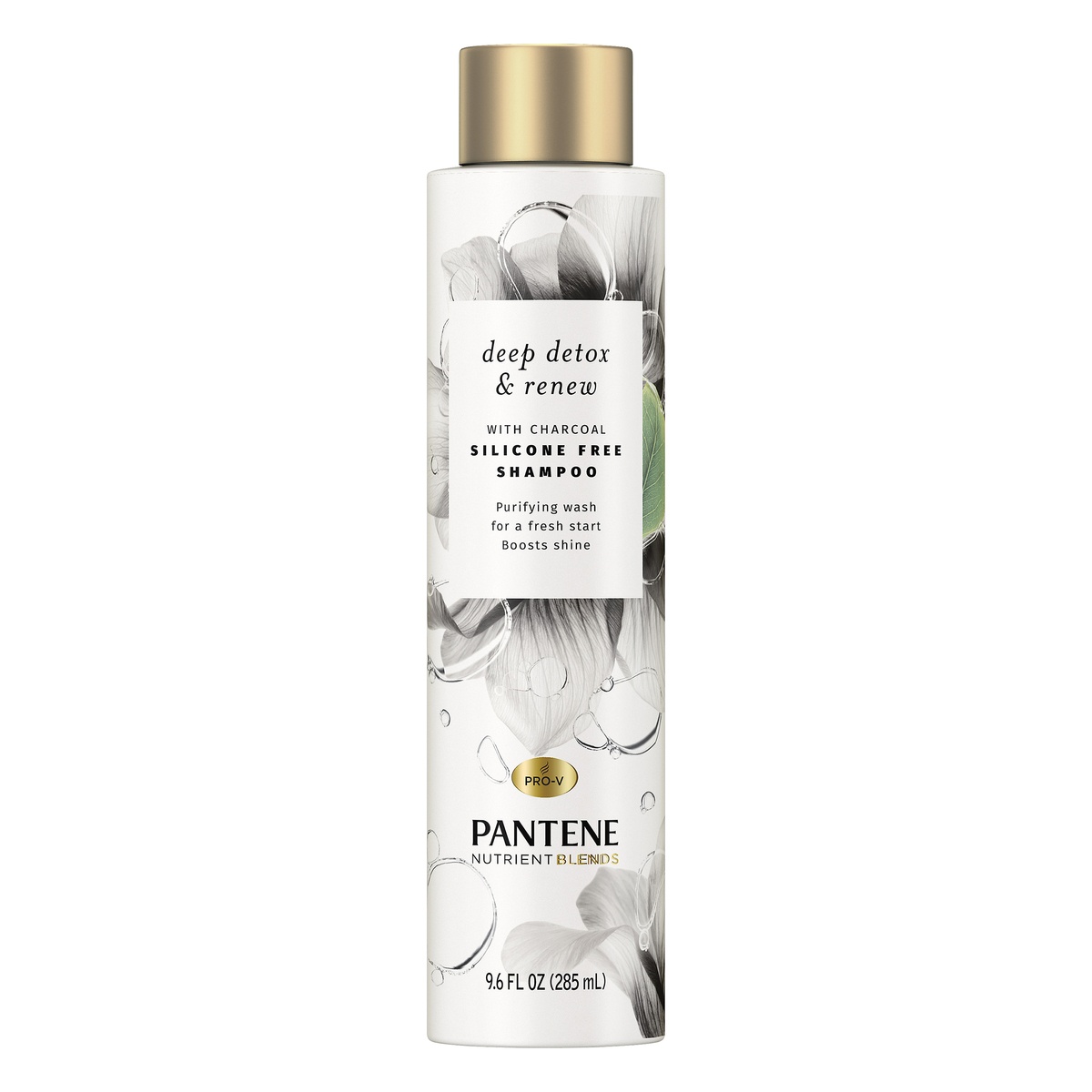 slide 1 of 1, Pantene Blends Detox & Renew With Charcoal Shampoo, 9.6 oz