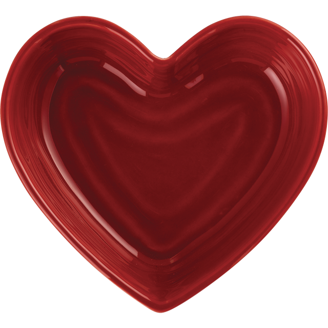 slide 1 of 1, RED AND PINK Stnwr Hrt Shpd Plate Red, 1 ct