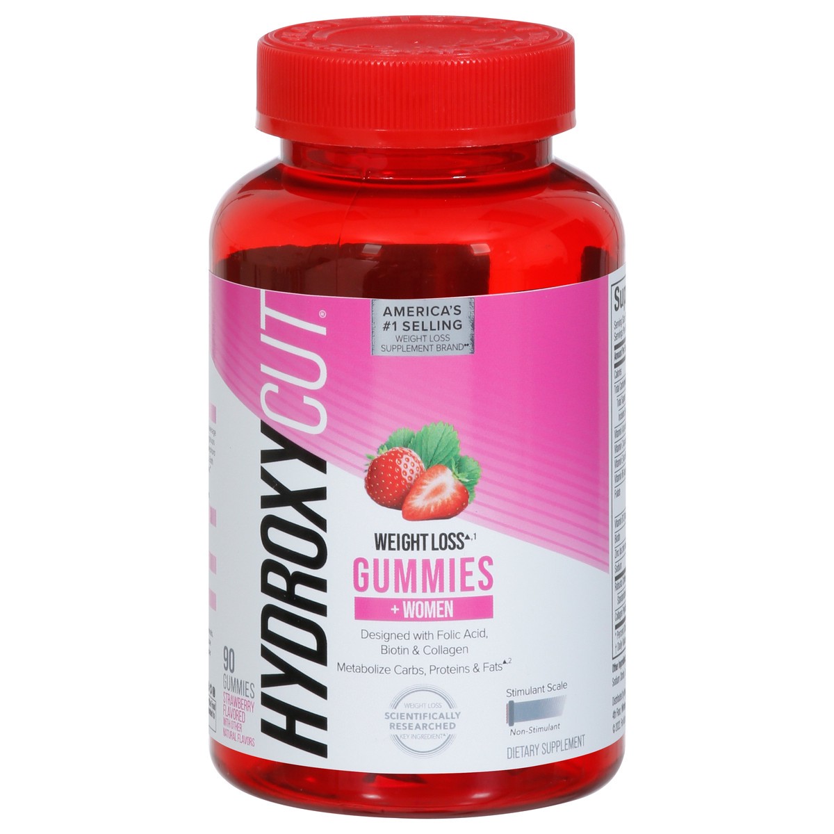 slide 12 of 13, Hydroxycut + Women Strawberry Flavored Weight Loss 90 Gummies, 90 ct