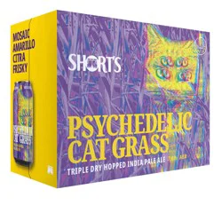 Shorts Psychedelic Cat Grass 12 pk 12 oz Cans