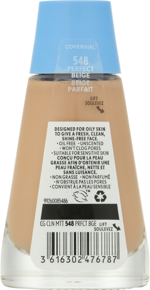 slide 7 of 13, Covergirl Clean Matte Perfect Beige 548 Liquid Foundation 1 fl oz, 1 fl oz