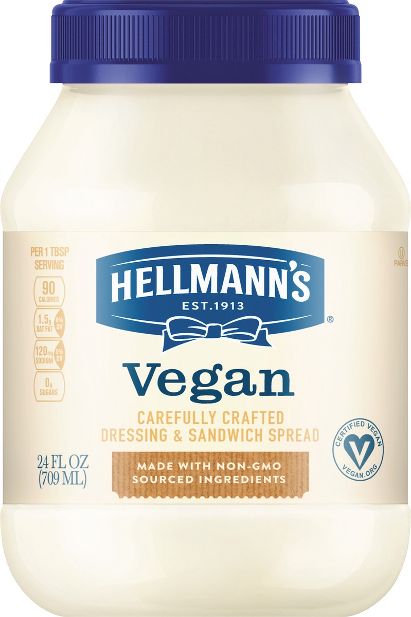 slide 2 of 2, Hellmann's Vegan Dressing & Spread, 24 oz