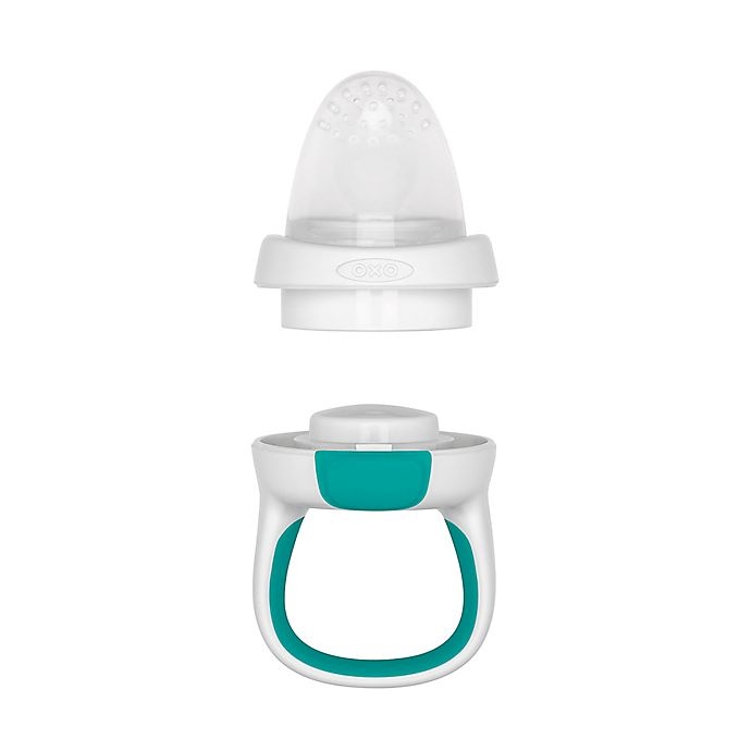 slide 3 of 9, OXO TOT Silicone Self Feeder - Teal, 1 ct