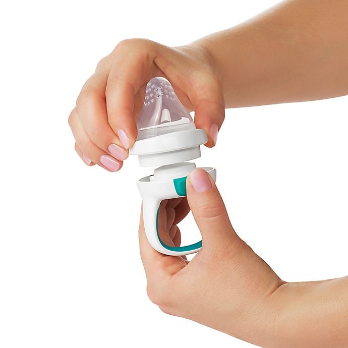 slide 6 of 9, OXO TOT Silicone Self Feeder - Teal, 1 ct