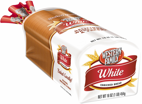 slide 1 of 1, Western Family White Bread, 16 oz