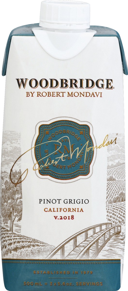 slide 7 of 7, Woodbridge by Robert Mondavi Pinot Grigio White Wine, 500 mL Box, 500 ml