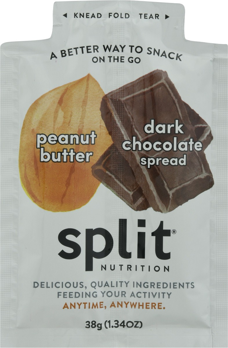 slide 8 of 13, Split Dark Chocolate/Peanut Butter Spread 1.34 oz, 1.34 oz