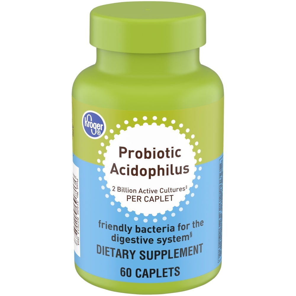slide 1 of 1, Kroger Probiotic Acidophilus Dietary Supplement, 60 ct
