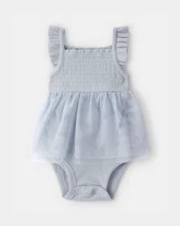 Carter's Baby Girl Sleeveless Tutu Romper - Blue 3M