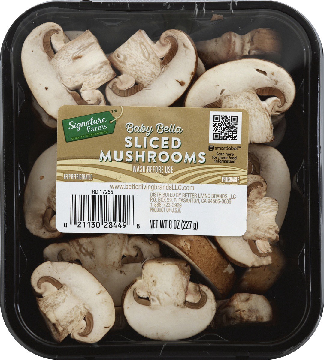 slide 2 of 4, Signature Kitchens Sliced Crimini Brown Baby Bella Mushrooms, 