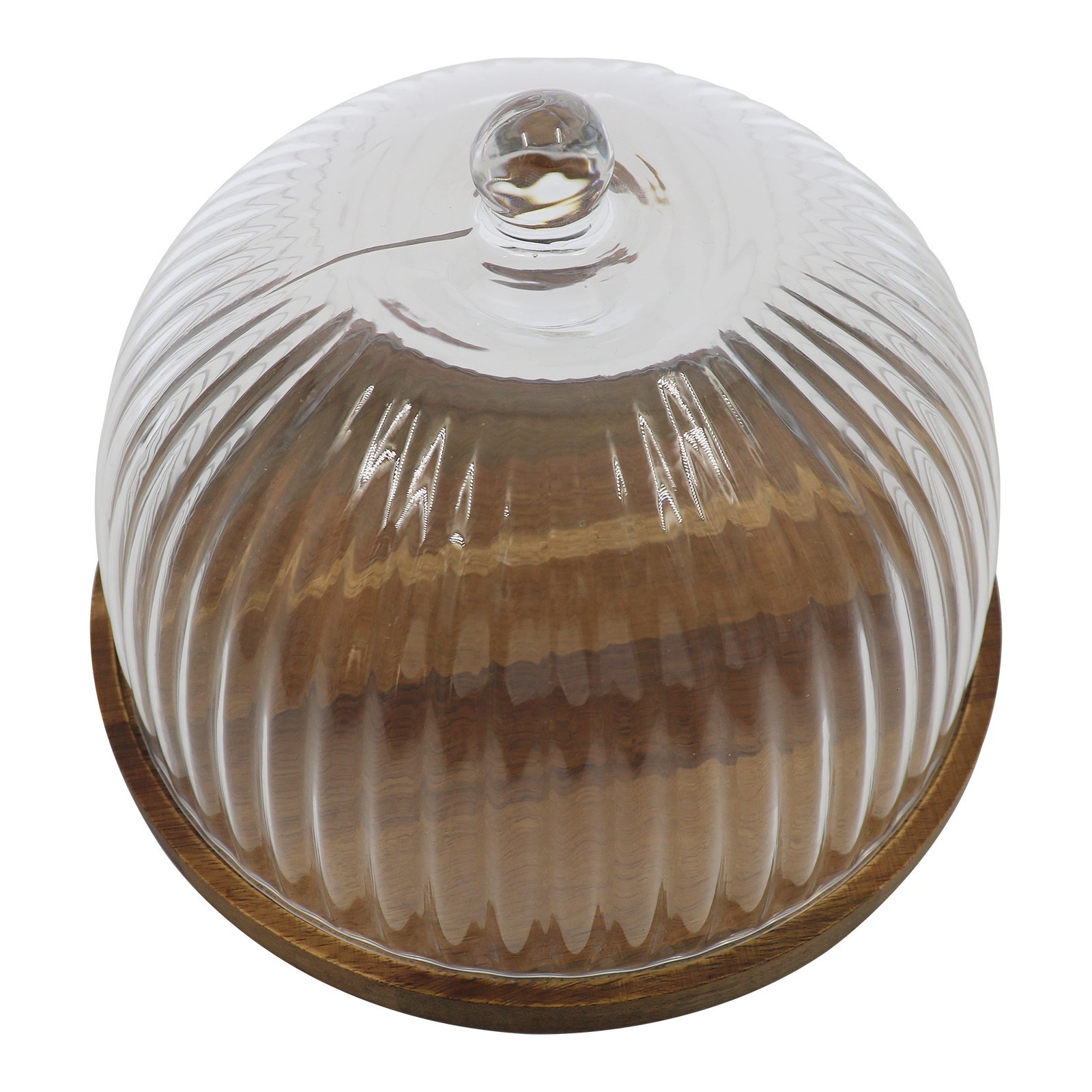 slide 3 of 4, 8.5" Cheese Board With Glass Cloche By Ashland, 8.5 in
