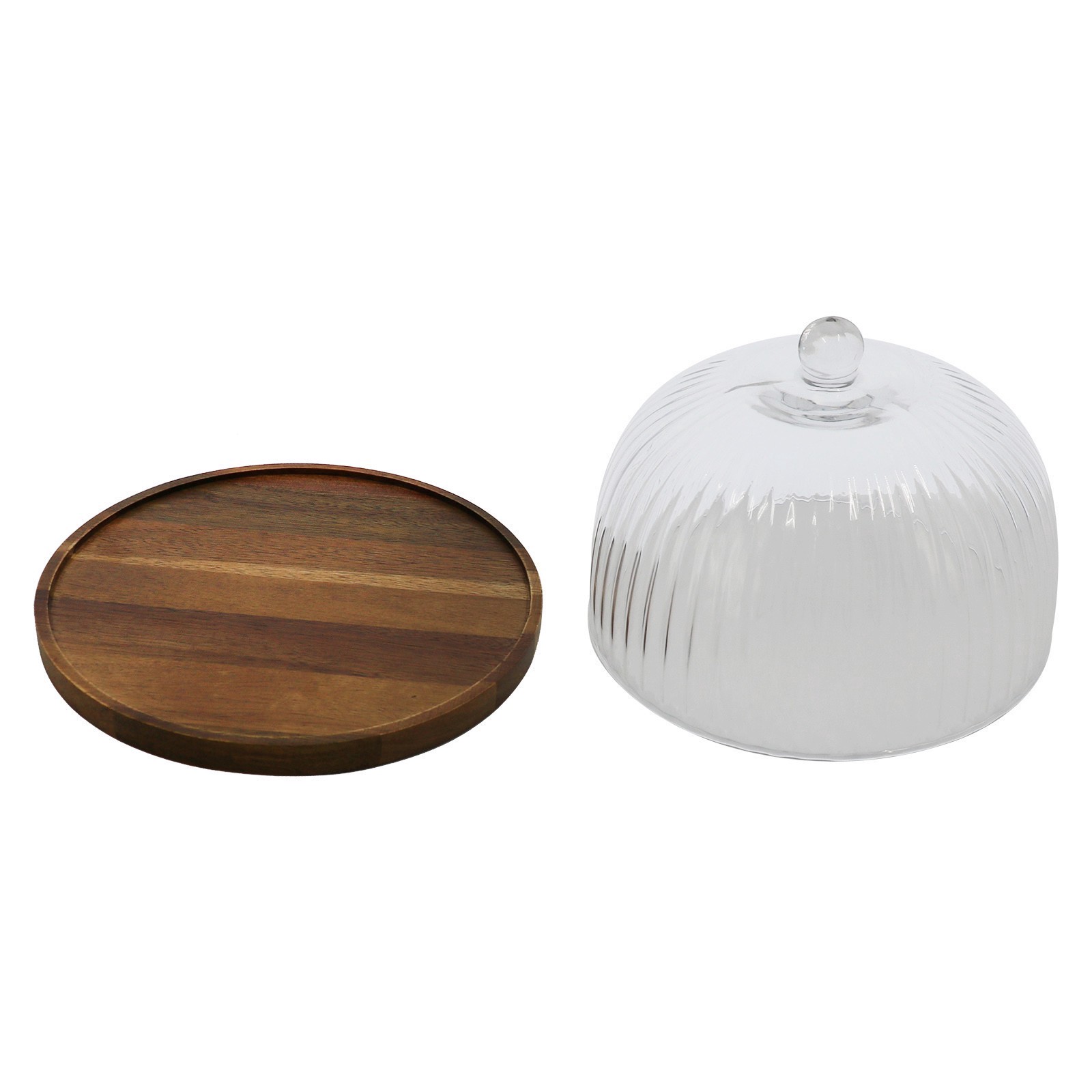 slide 4 of 4, 8.5" Cheese Board With Glass Cloche By Ashland, 8.5 in