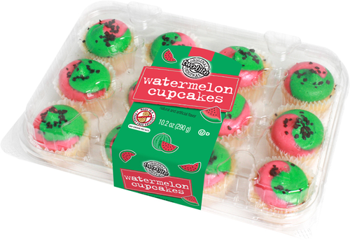 slide 1 of 1, two-bite Mini Cupcake Watermelon, 10 oz