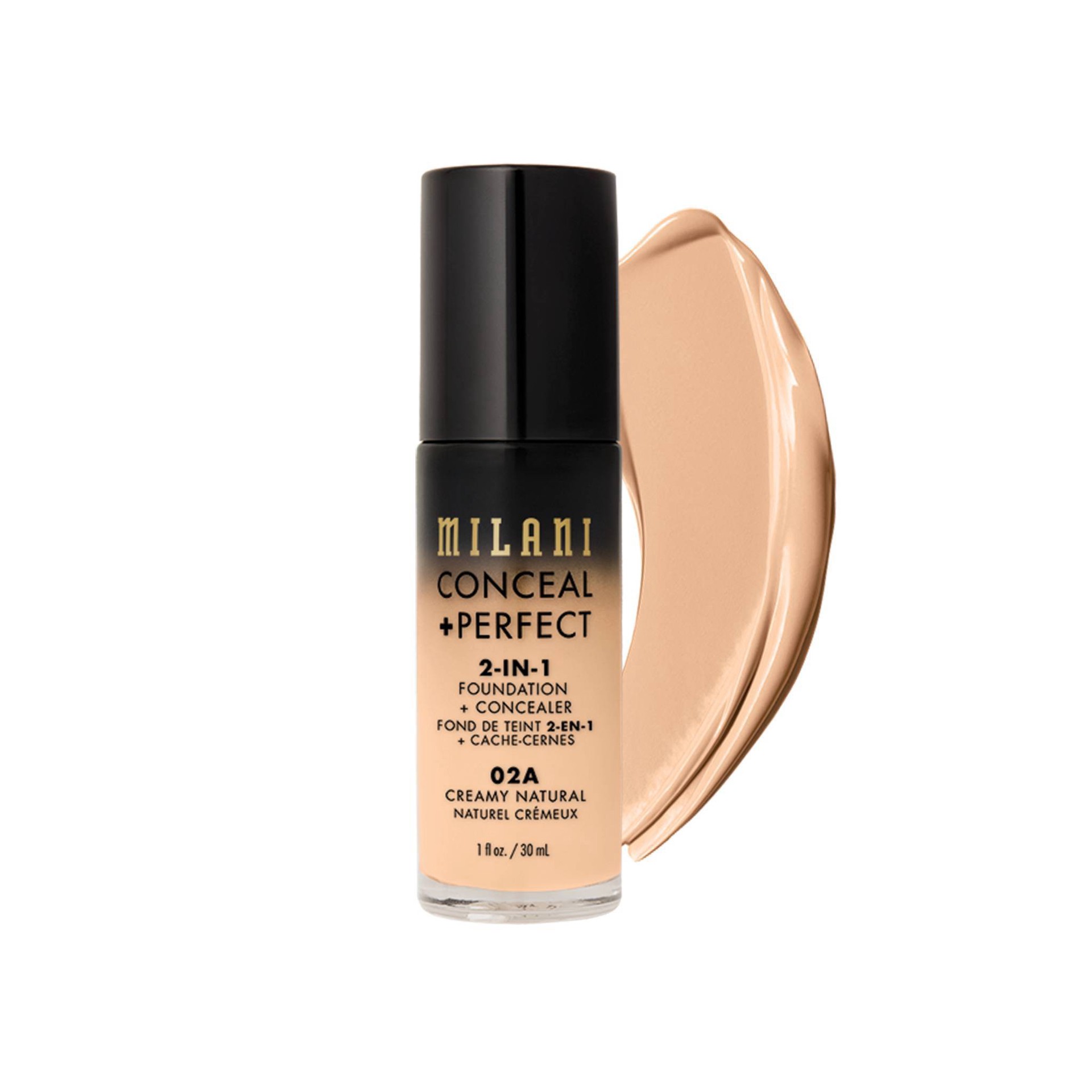 slide 1 of 2, Milani Conceal Perfect 2-in-1 Foundationconcealer 02a Creamy Natural, 1 fl oz