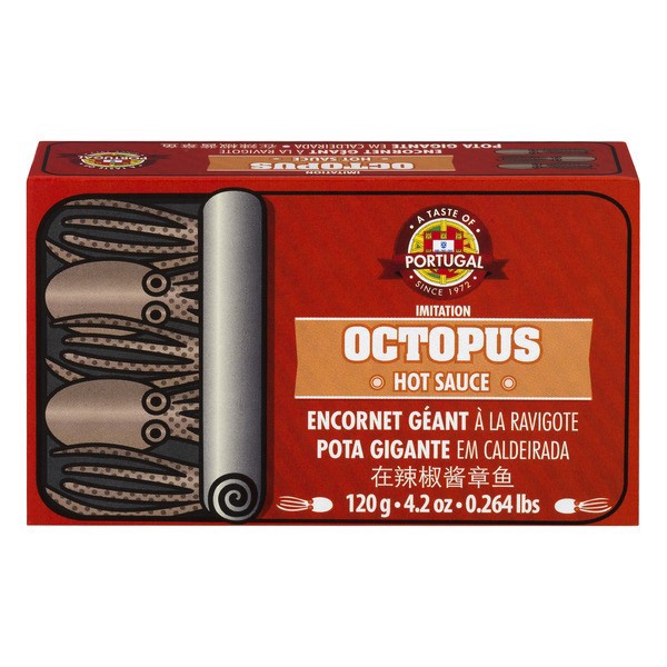 slide 1 of 1, A Taste of Portugal Octopus in Hot Sauce, 4.2 oz