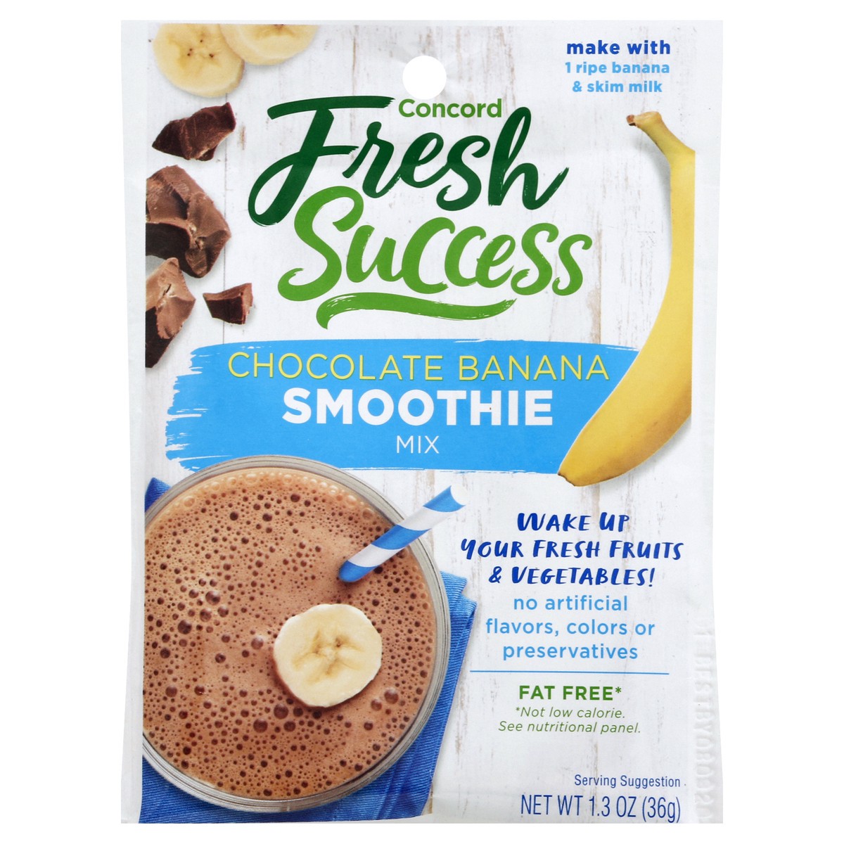 slide 2 of 4, Concord Foods Chocolate Banana Smoothie - 1.3 oz, 1.3 oz