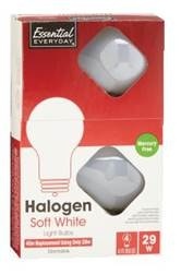 slide 1 of 1, Essential Everyday 29 Watt Halogen Soft White Light Bulb, 4 ct