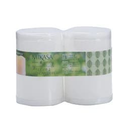 Mikasa Set of 2 4 inch x 6 inch White LED Waterproof Indoor/Outdoor Pillar