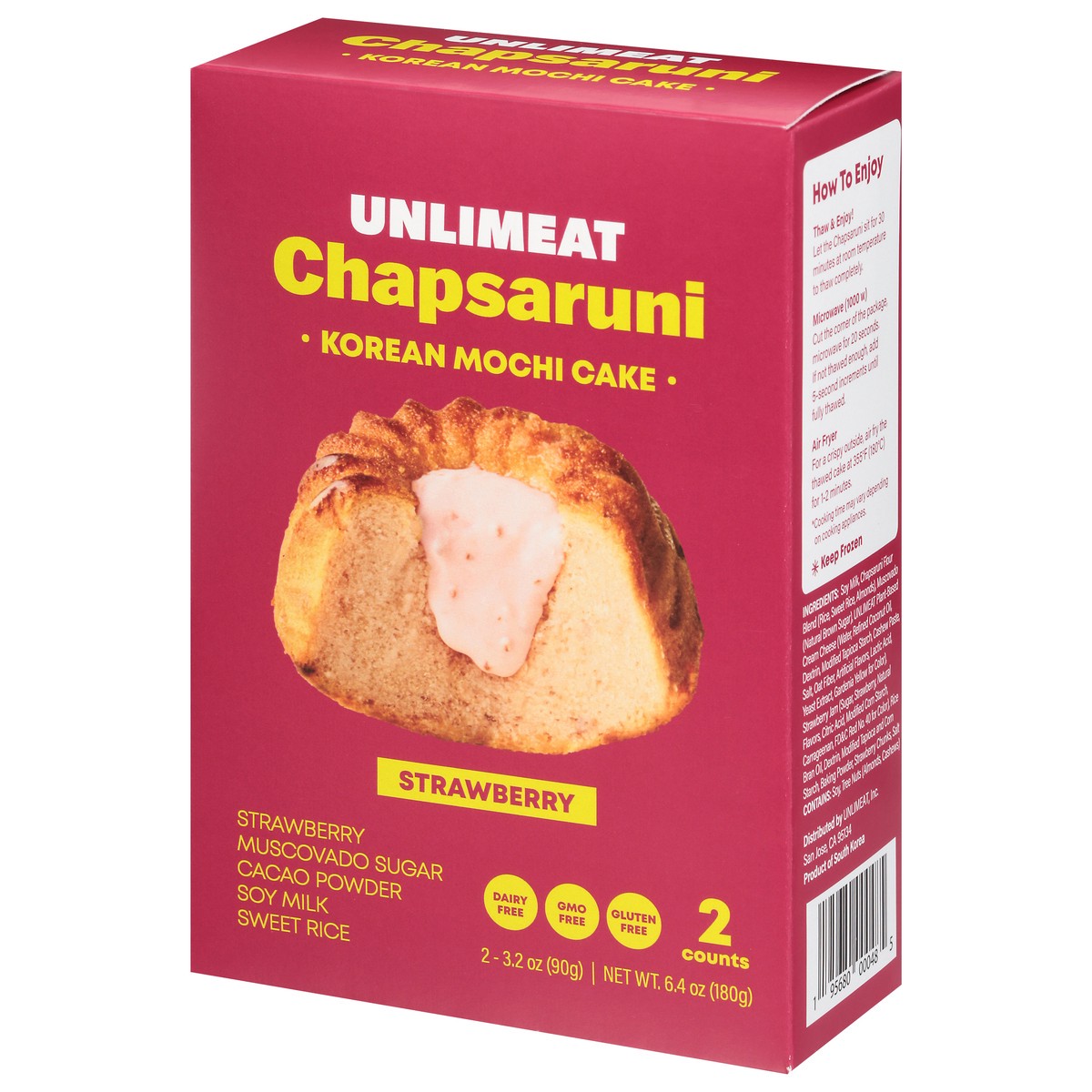 slide 6 of 12, Unlimeat Cake Chapsaruni Strawberry Mochi - 6.4 OZ, 2 ct; 6.4 oz
