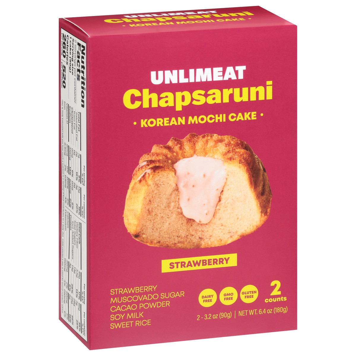 slide 8 of 12, Unlimeat Cake Chapsaruni Strawberry Mochi - 6.4 OZ, 2 ct; 6.4 oz