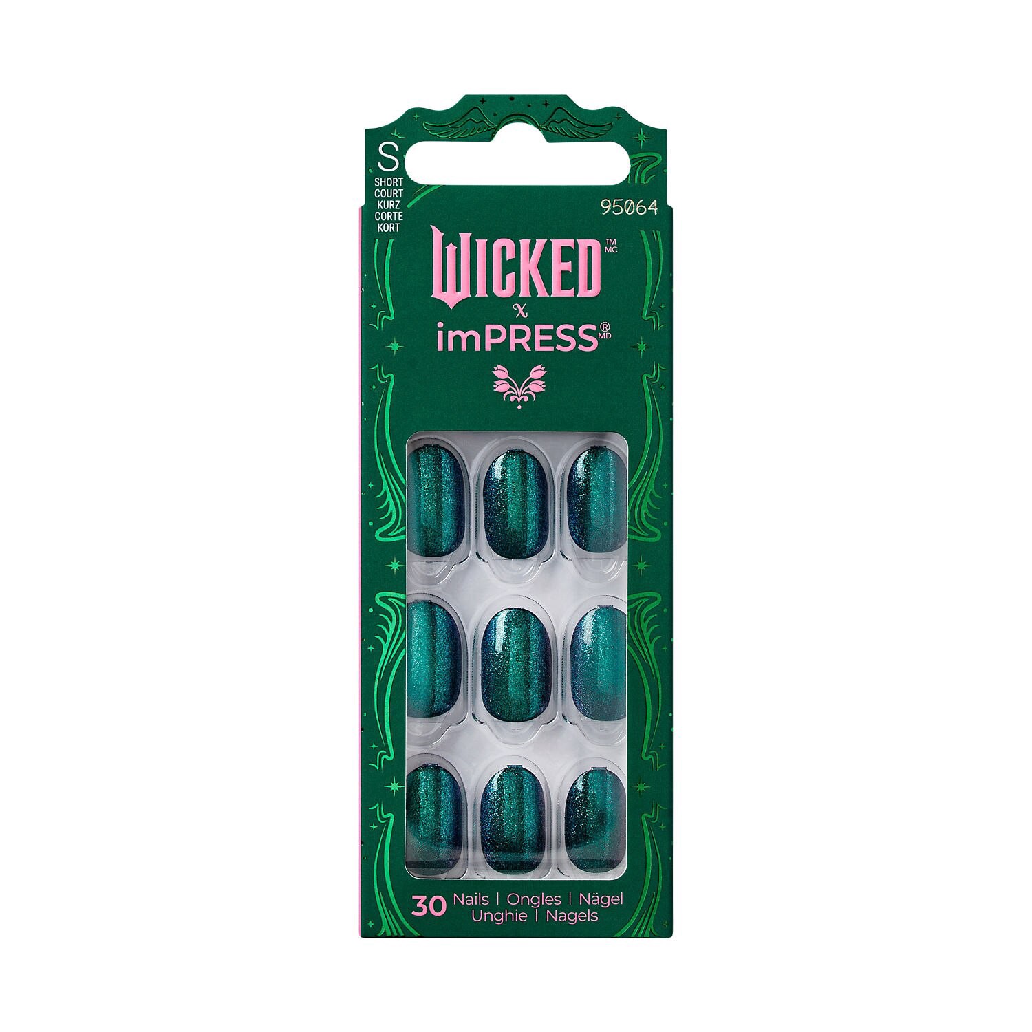 slide 1 of 1, KISS NAIL Wicked X Impress Press On Nails - The Green Elixir, 1 ct