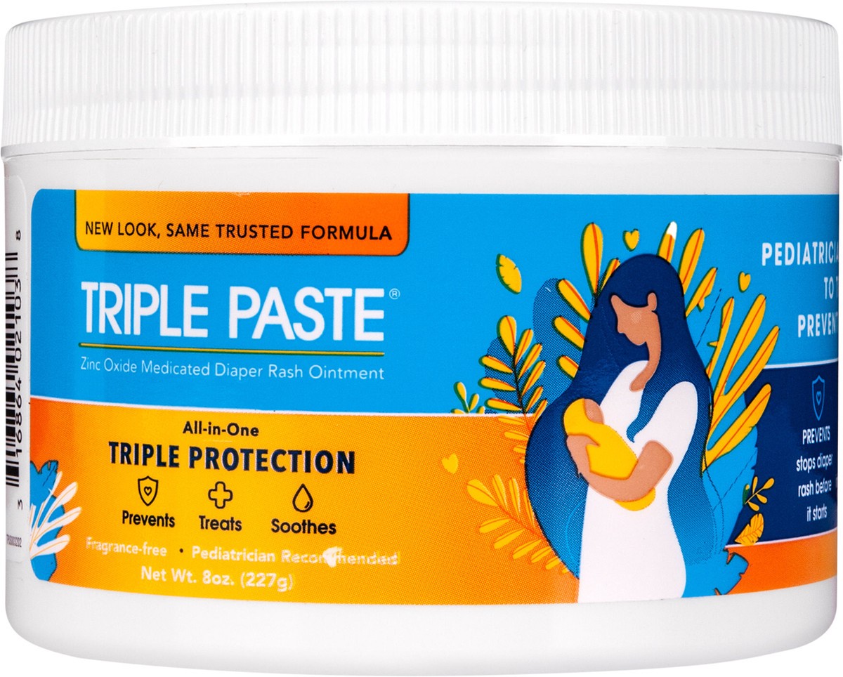 slide 4 of 7, Triple Paste Zinc Oxide Medicated Diaper Rash Ointment, 8 oz, 8 oz