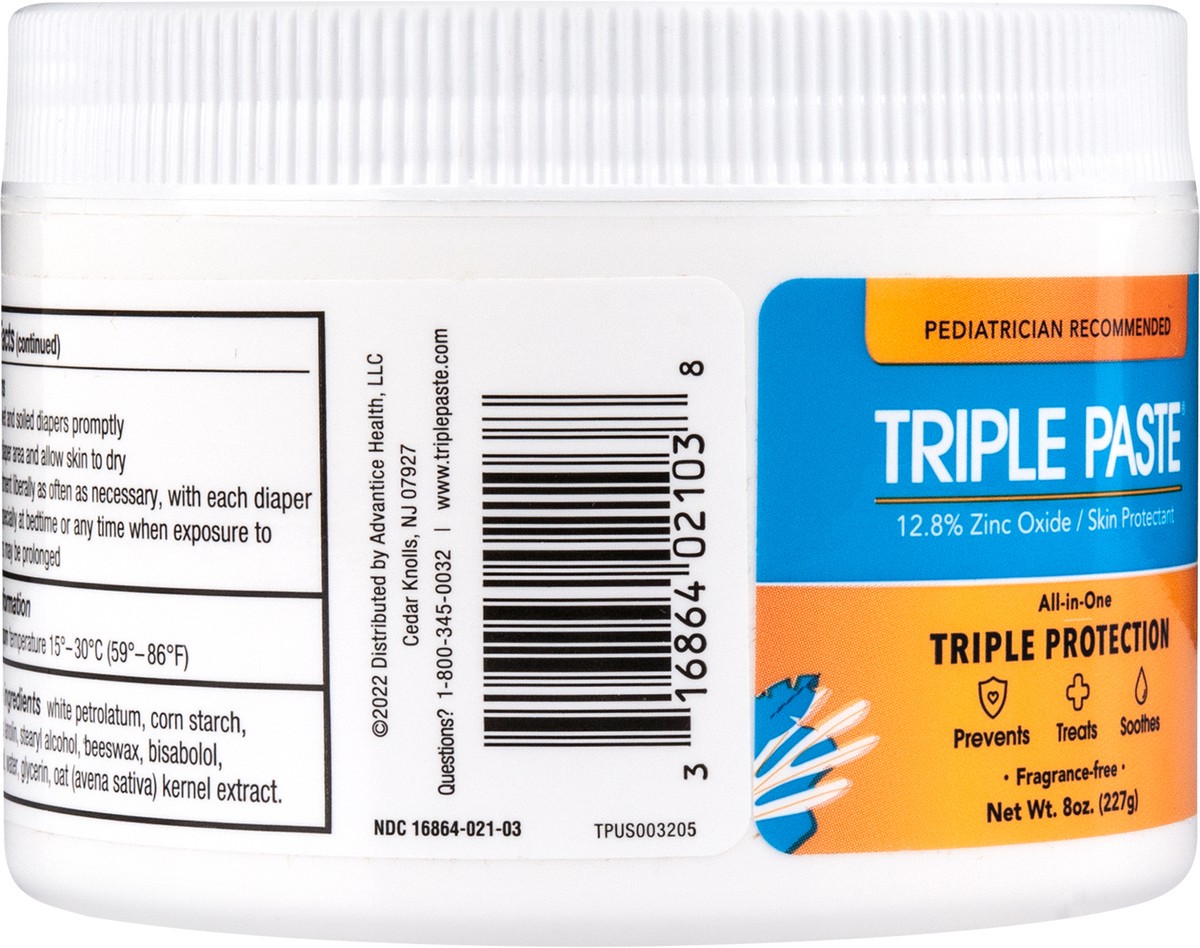 slide 6 of 7, Triple Paste Zinc Oxide Medicated Diaper Rash Ointment, 8 oz, 8 oz