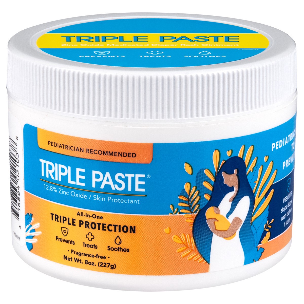 slide 1 of 7, Triple Paste Zinc Oxide Medicated Diaper Rash Ointment, 8 oz, 8 oz