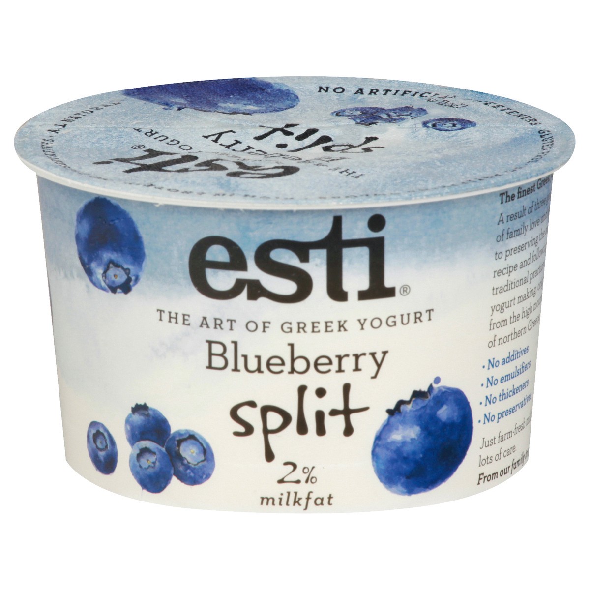 slide 13 of 13, esti Greek Blueberry Split Yogurt 5.3 oz, 5.3 oz