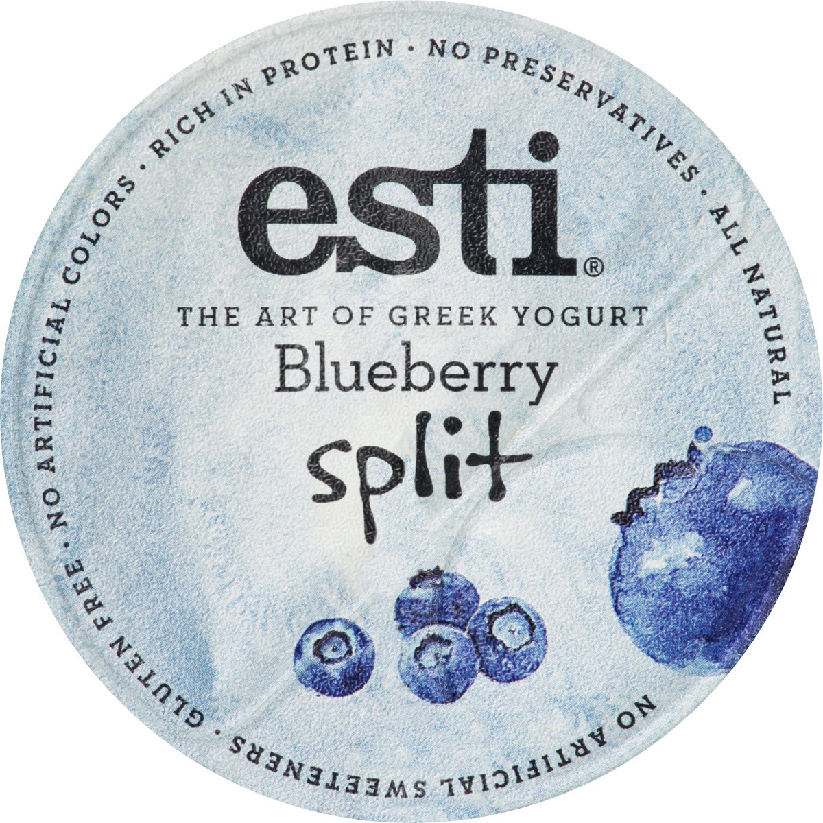 slide 5 of 13, esti Greek Blueberry Split Yogurt 5.3 oz, 5.3 oz