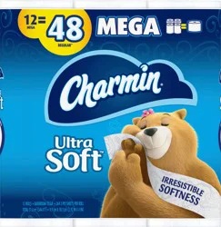 Charmin Ultra Soft Toilet Paper 12 Mega Rolls, 264 Sheets Per Roll