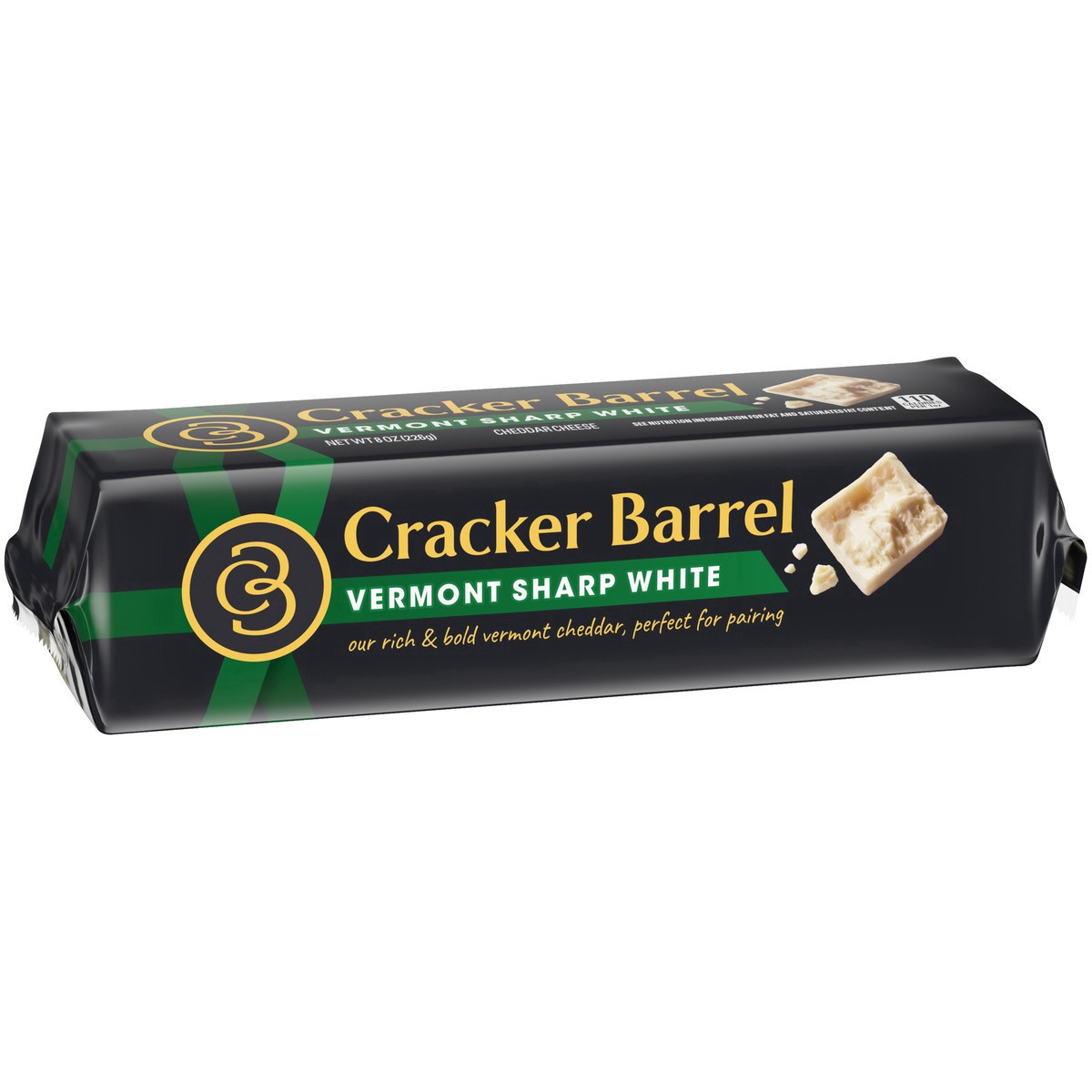 slide 5 of 22, Cracker Barrel Vermont Sharp White Cheddar Cheese Block, 8 oz