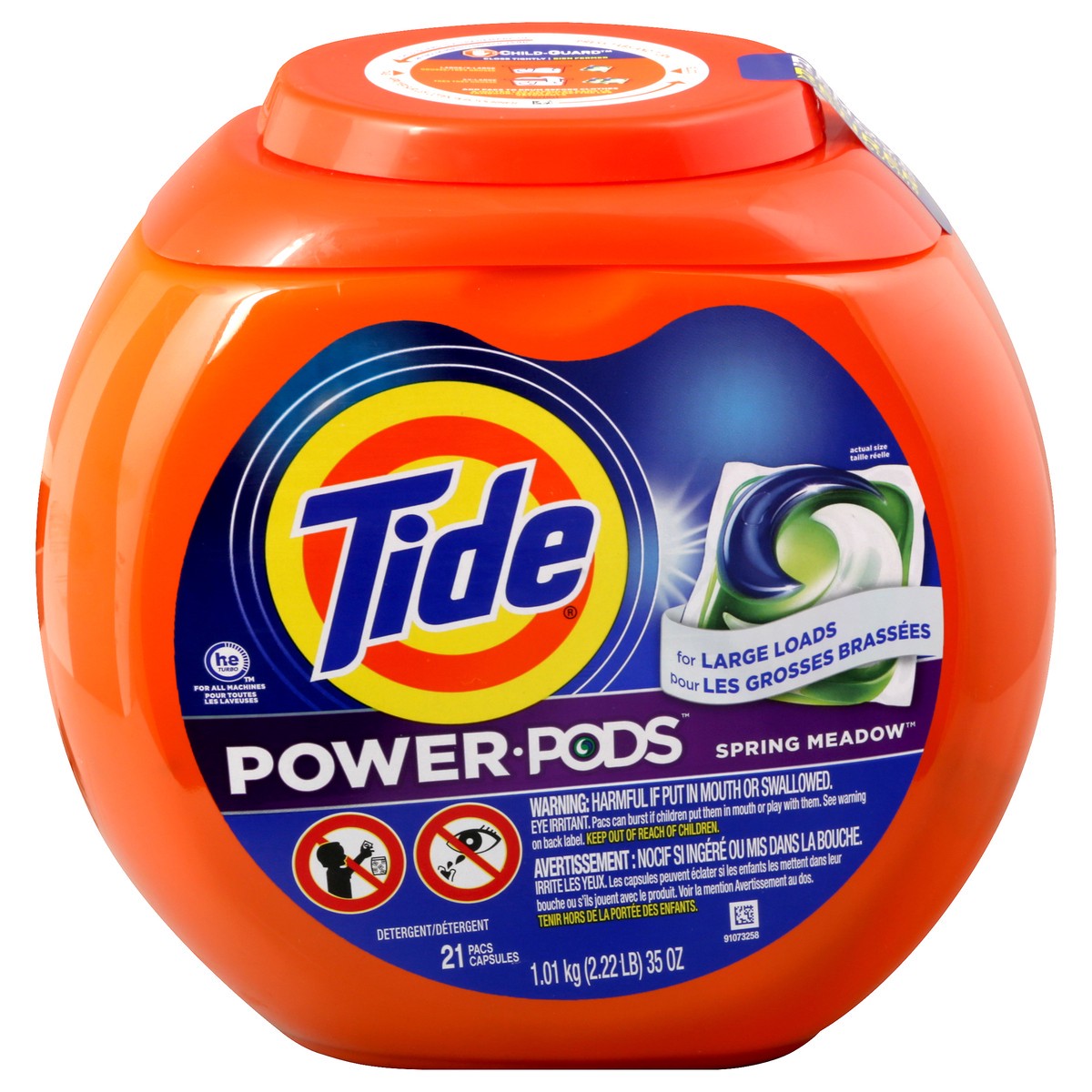 slide 3 of 12, Tide Power Pods Spring Meadow Detergent 21 ea, 21 ct