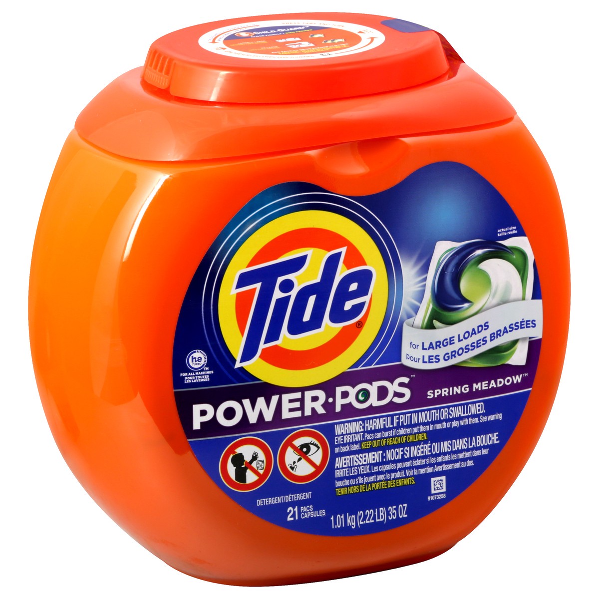 slide 4 of 12, Tide Power Pods Spring Meadow Detergent 21 ea, 21 ct