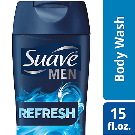 slide 1 of 1, Suave Men Body Wash Refresh, 15 fl oz