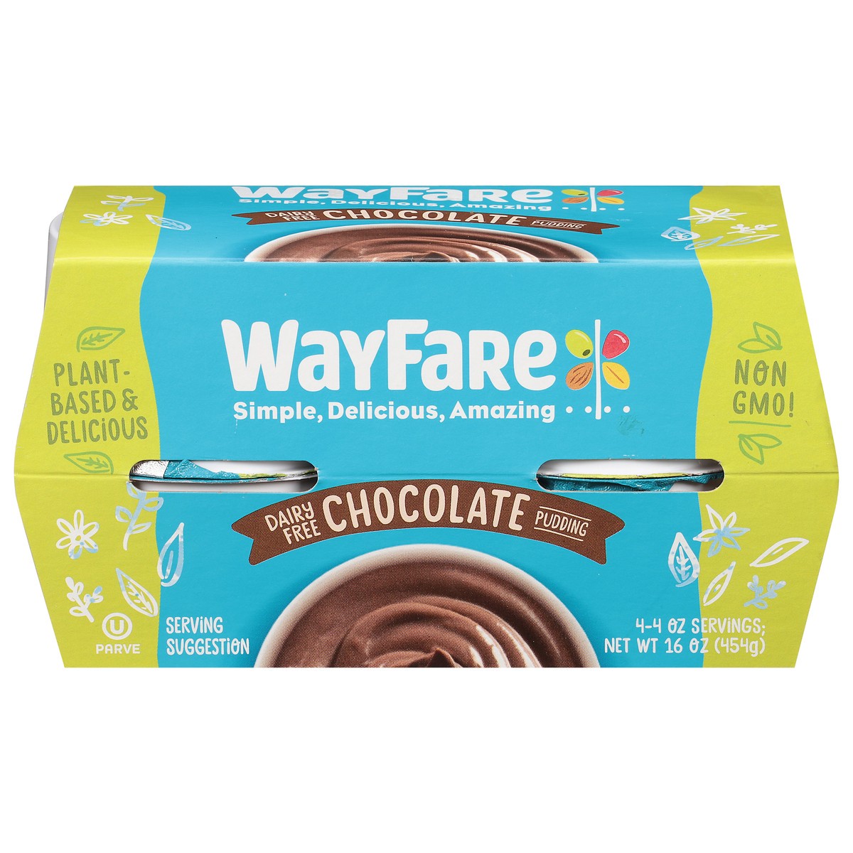 slide 1 of 12, WayFare Dairy Free Chocolate Pudding - 4 ct; 4 oz, 4 ct; 4 oz