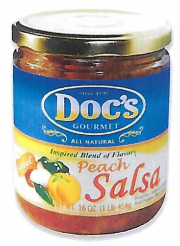 slide 1 of 1, Doc's Gourmet Peach Salsa, 16 oz