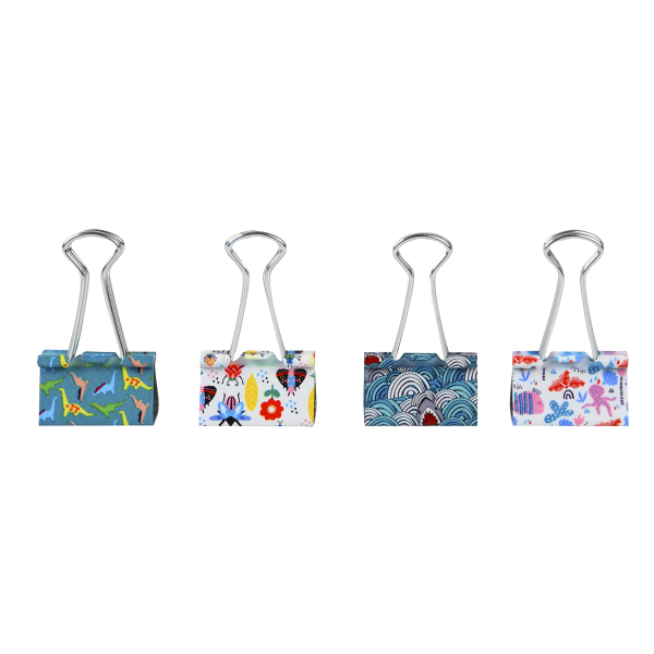 slide 1 of 2, Office Depot Brand Fashion Binder Clips, 1-1/4'' Wide, 50-Sheet Capacity, Assorted Animal Designs, Pack Of 24 Clips, 24 ct