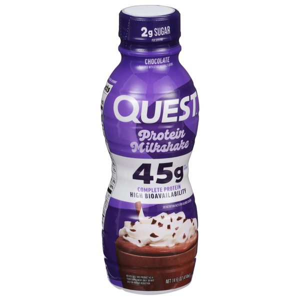 slide 1 of 1, Quest Protein Milkshake, Chocolate, 14 fl oz