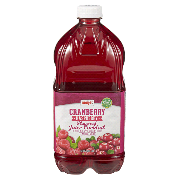 slide 1 of 1, Meijer Cranberry Raspberry Juice Cocktail, 64 oz