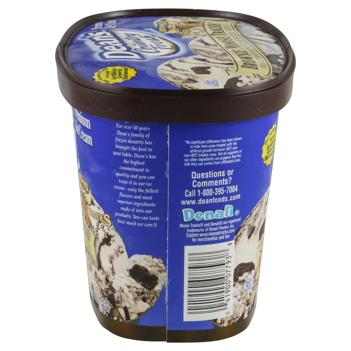 slide 3 of 4, Dean's Ice Cream Brownie Moose Tracks, 48 fl oz